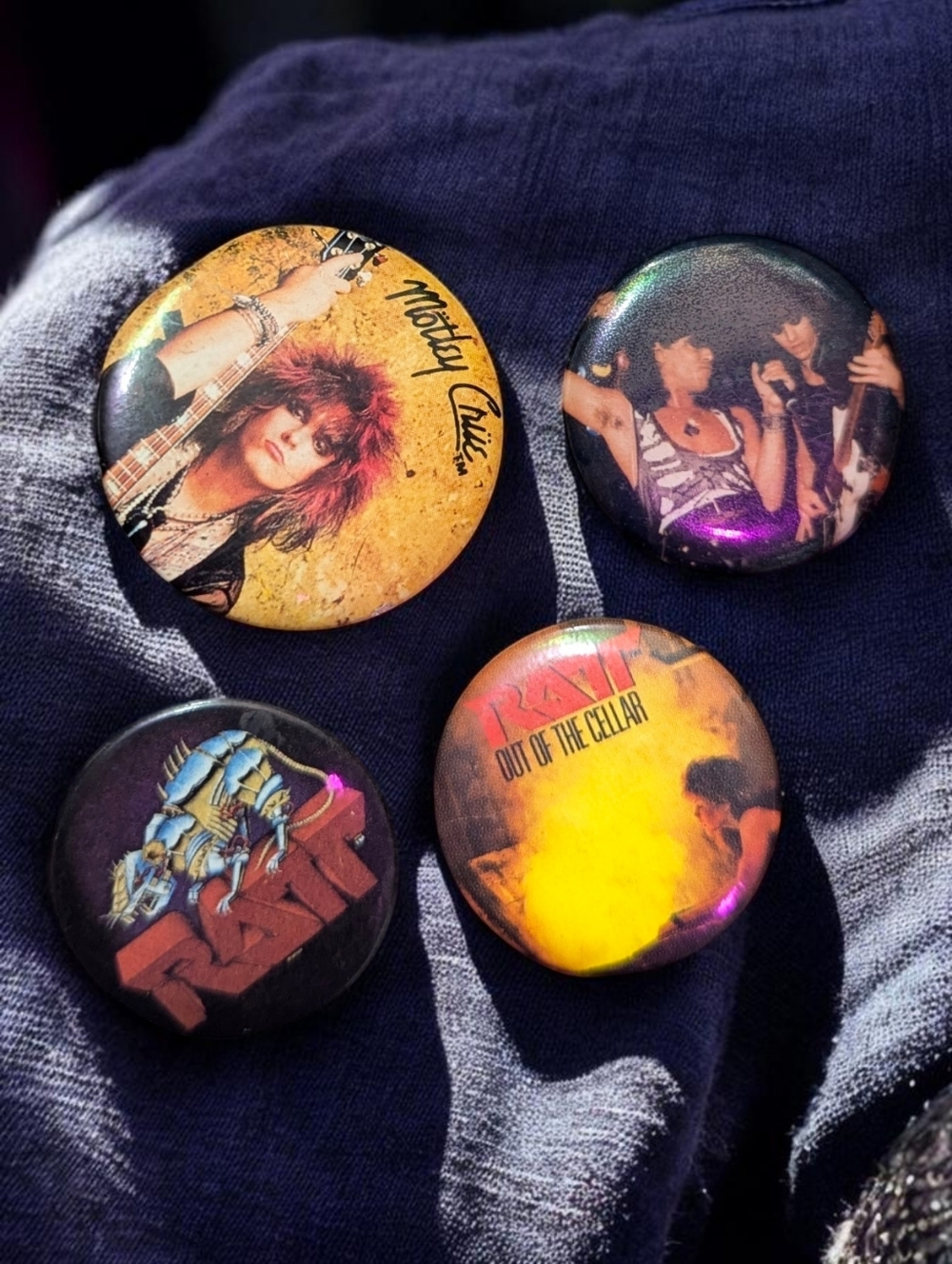 Vtg. 80's Rock Badges